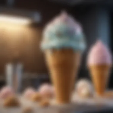 Artistic Ice Cream Crafting Artistic depiction of creative ice cream crafting