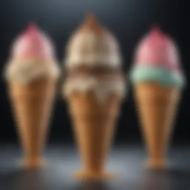 A variety of unique ice cream flavors showcasing diversity