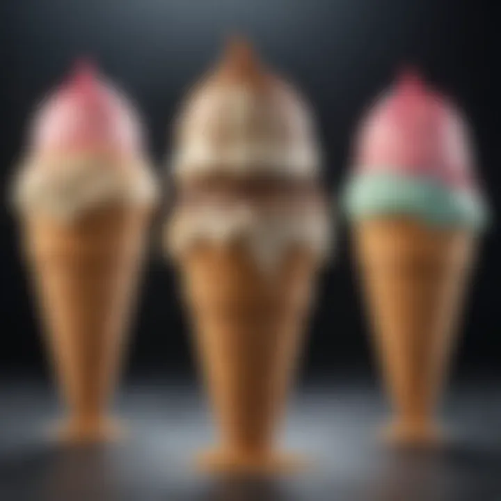 A variety of unique ice cream flavors showcasing diversity