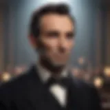 Abraham Lincoln delivering a powerful speech