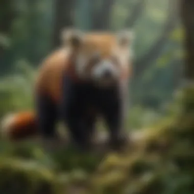 A collage of red panda conservation efforts, illustrating the importance of protecting their habitats.