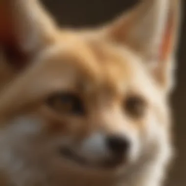Close-up of a fennec fox's ears