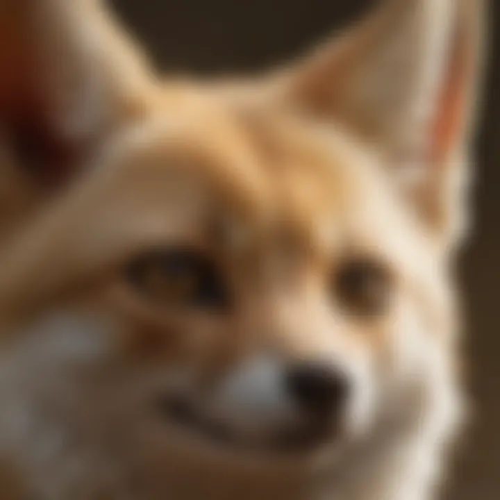 Close-up of a fennec fox's ears