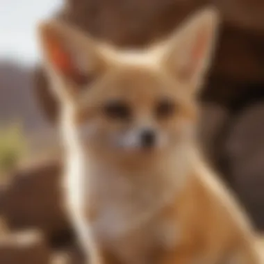 Fennec fox in a playful pose