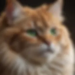 Majestic Fluffy Cat with Emerald Eyes