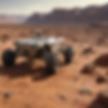 Cutting-Edge Rover Exploring Martian Terrain Advanced Rover Exploring Martian Terrain