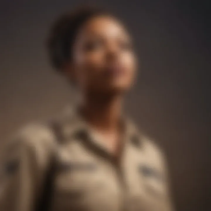 Illustration of a trailblazing African American civil rights activist standing up for justice