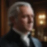 Portrait of Alexander Hamilton in Deep Contemplation