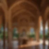 A panoramic view of the stunning Alhambra in Granada, showcasing its intricate Moorish architecture.