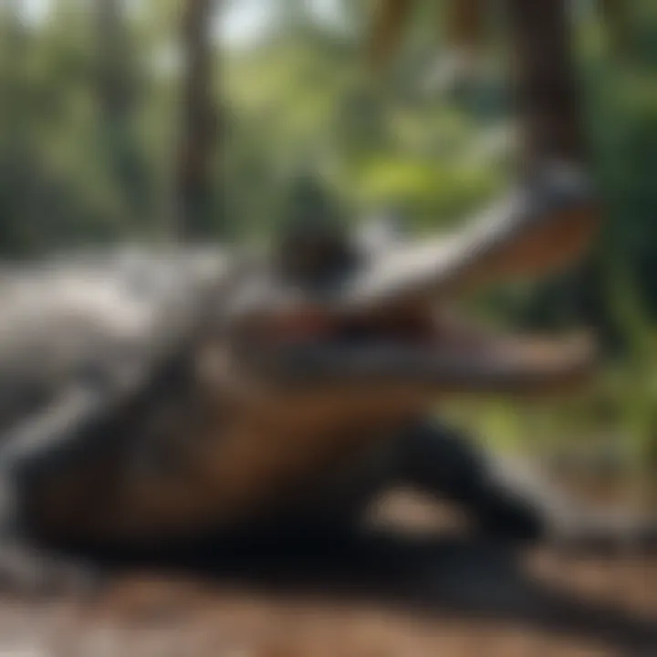 Alligator Sunbathing in the Everglades