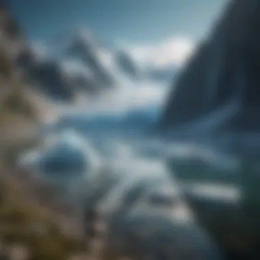 An impressive glacier melting into a pristine lake