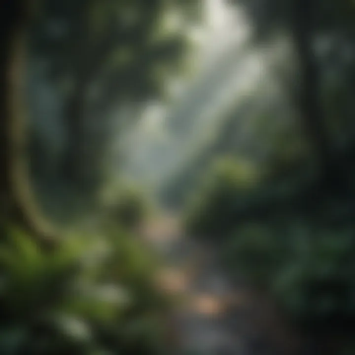 A breathtaking aerial view of a lush rainforest