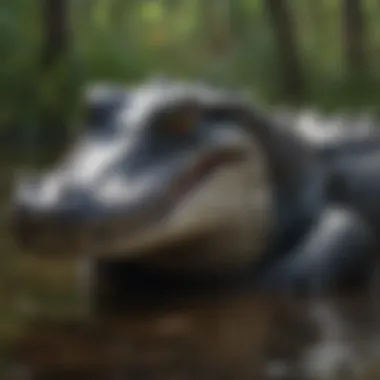 Graceful Alligator in the Wild Majestic American Alligator in its Natural Habitat