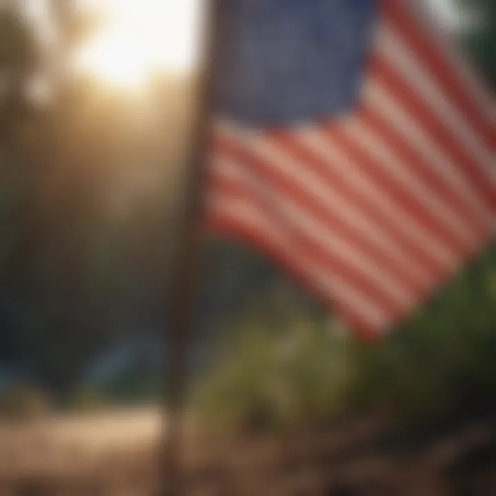 Illustration of American Flag Waving Proudly