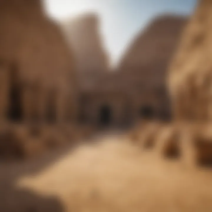 An archaeological excavation site in Egypt, revealing ancient artifacts that provide insight into daily life and culture.