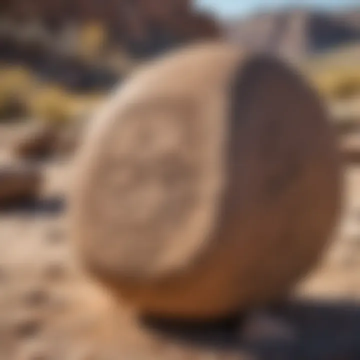 Ancient petroglyphs carved in Wyoming's rock formations