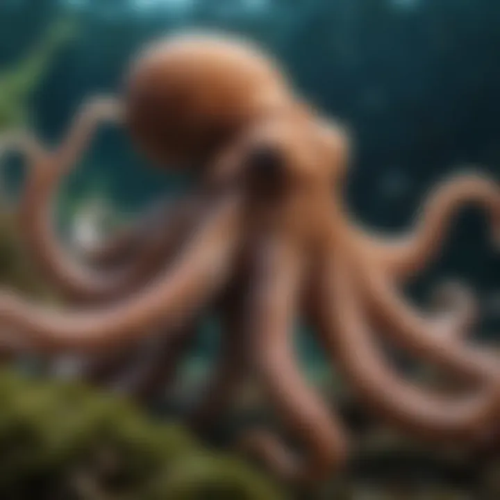Octopus displaying remarkable camouflage skills underwater