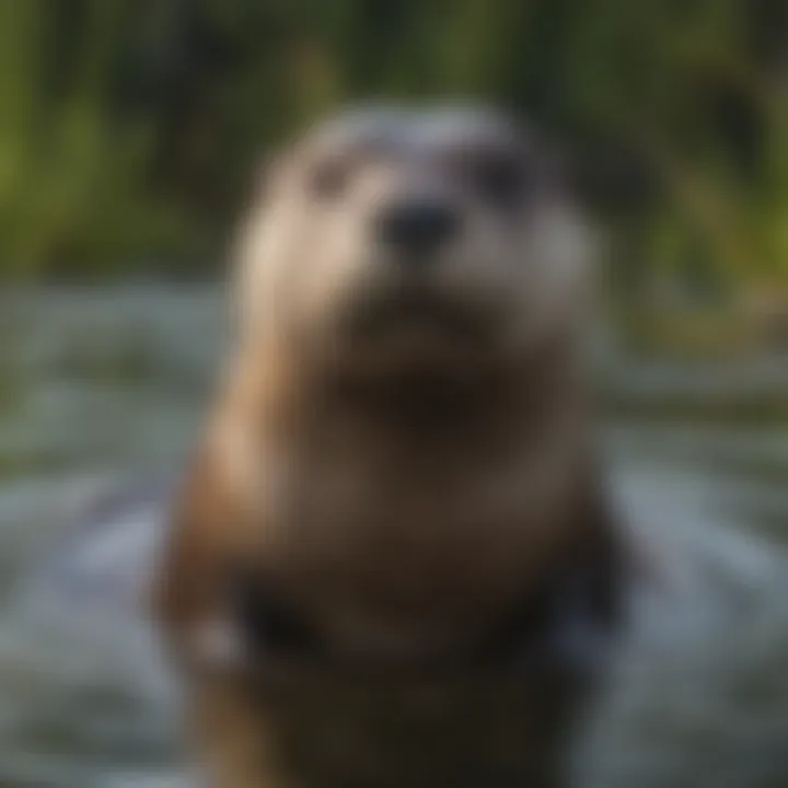 An agile river otter swimming playfully through the waters of the Everglades.