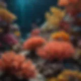 A vibrant coral reef teeming with diverse fish species in the Atlantic Ocean.