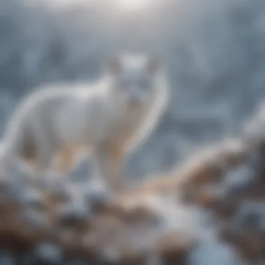 The Arctic Fox: A Master of Camouflage Arctic fox blending into its snowy surroundings