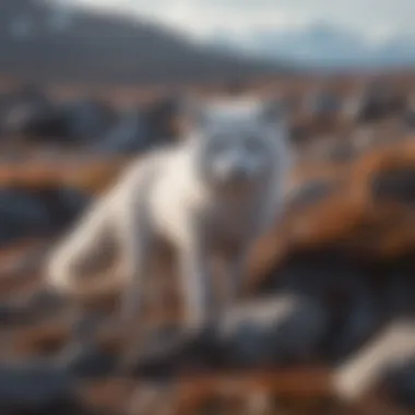 Arctic Fox Den in Barren Landscape