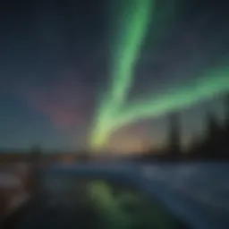 Majestic Aurora Borealis dancing over Minnesota's horizon