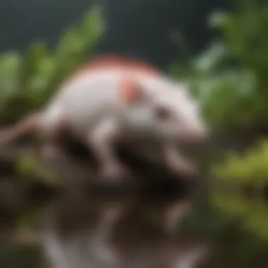 Illustration depicting the lifecycle of an axolotl from egg to adult stage.