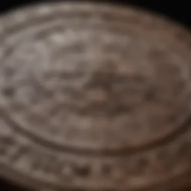 Intricate Aztec Calendar Stone Carving Close-Up