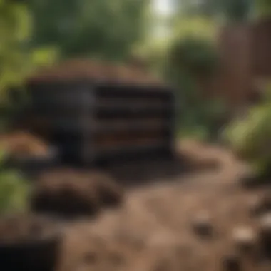 Composting layers in a backyard setup