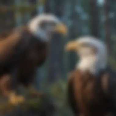 Bald Eagle Pair Engaged in Elegant Courtship