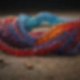 Colorful beads made from recycled ocean plastic