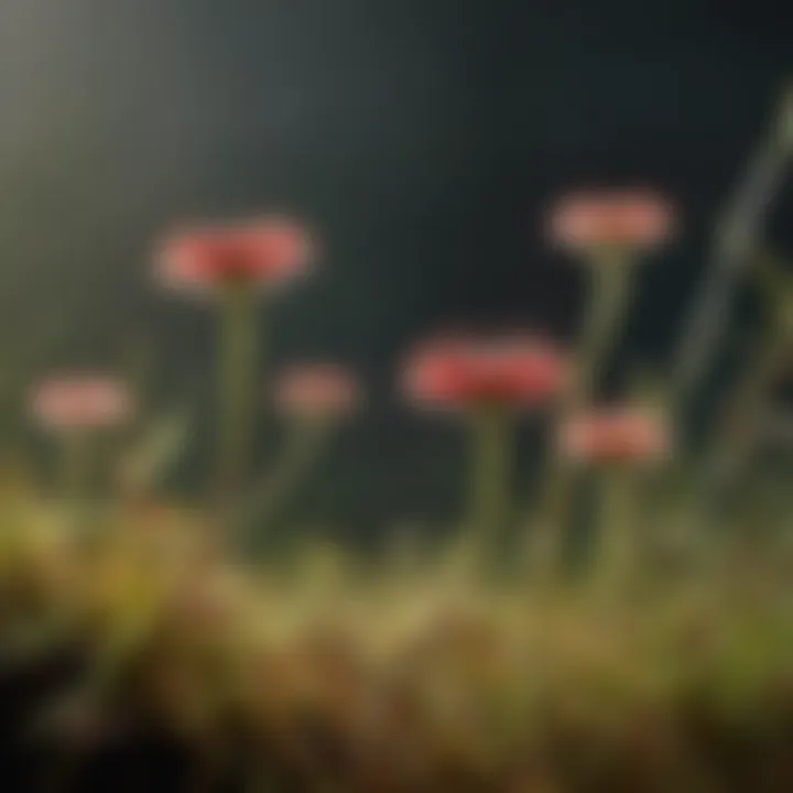 Close-up of Sundew with glistening dew