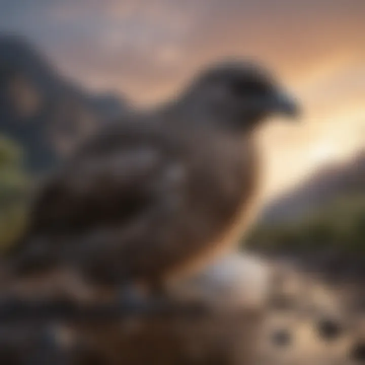 Bird entangled in plastic pollution, unable to fly