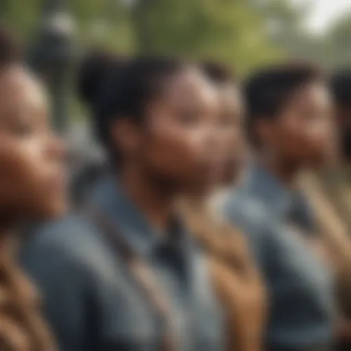 Illustration of African American activists protesting for civil rights