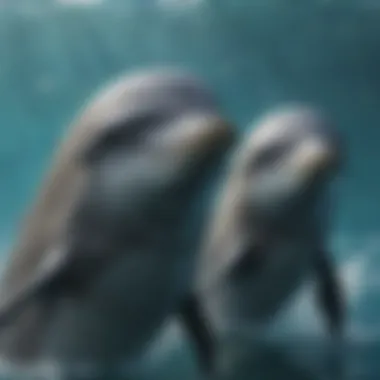 Bottlenose dolphin swimming playfully