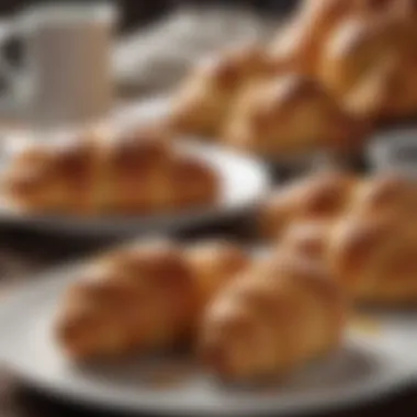 A delightful spread of French pastries and croissants