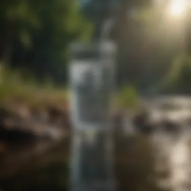 Filtered water showcasing clarity