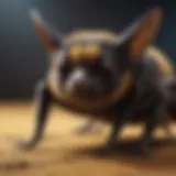 Close up of a bumblebee bat showcasing its tiny size