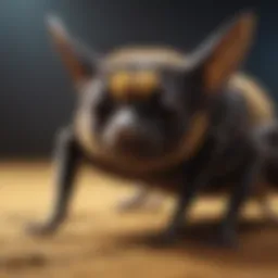 Close up of a bumblebee bat showcasing its tiny size