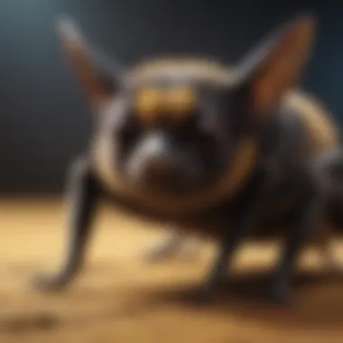 Close up of a bumblebee bat showcasing its tiny size