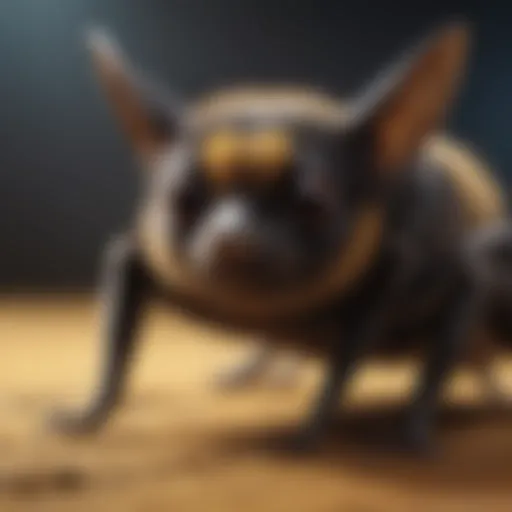 Close up of a bumblebee bat showcasing its tiny size