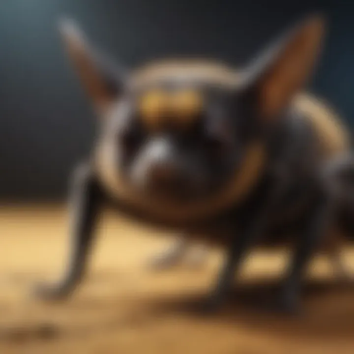 Close up of a bumblebee bat showcasing its tiny size