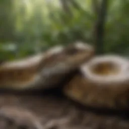 A Burmese python in its natural habitat within the Everglades