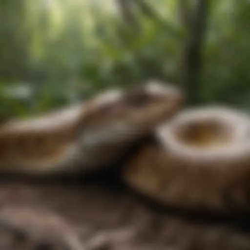 A Burmese python in its natural habitat within the Everglades