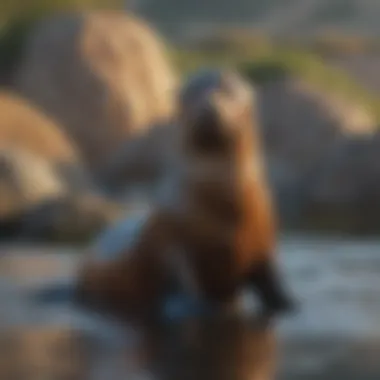 Graceful California Sea Lion in its Natural Environment Majestic California Sea Lion in Natural Habitat