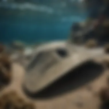 Stingray Camouflaged on Ocean Floor