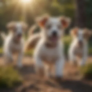 Playful puppies frolicking on a sunny day