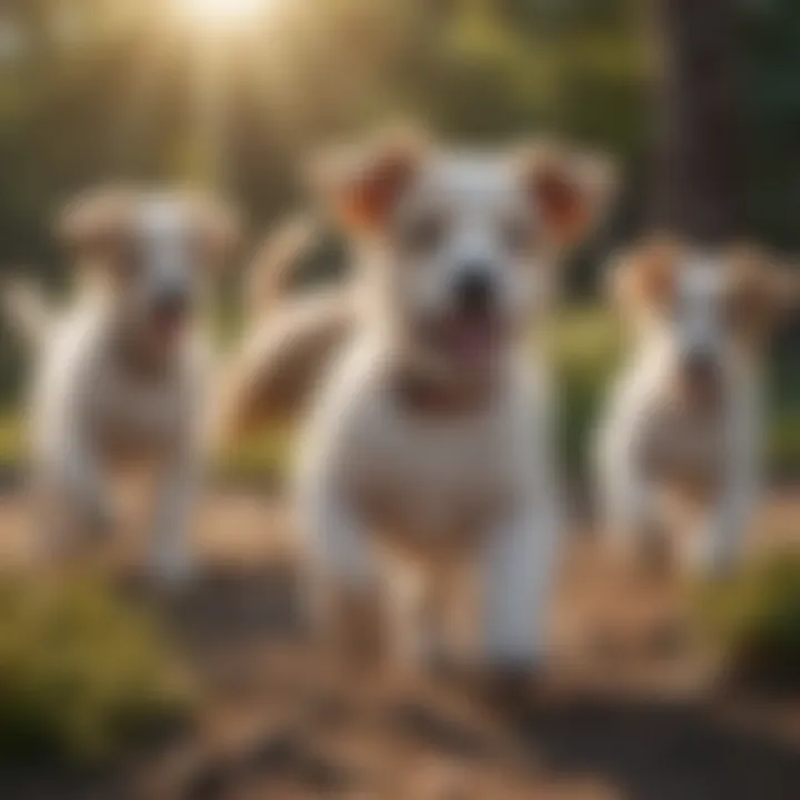 Playful puppies frolicking on a sunny day