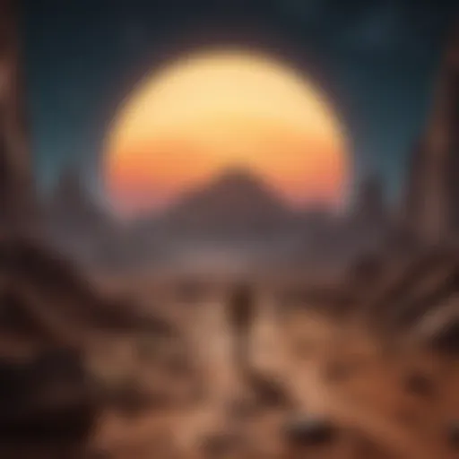 Captivating space-themed quiz game illustration