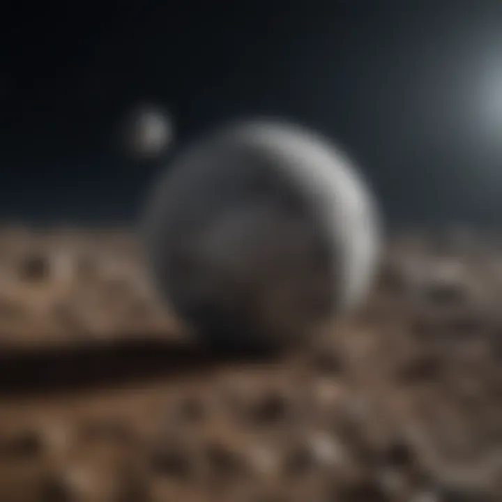 A beautifully captured image of the moon with various photography settings displayed
